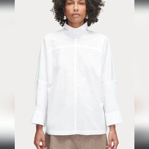 ❤️ 3 for $35 NEW Rachel Comey mock neck frame boxy top blouse shirt white size 0